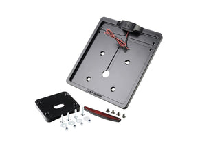 Cult Werk Mid Mount License Plate Bracket And Base Plate Kit V1, Germany: 180 X 200 Mm, Without 3 In 1 Turn Signals Black Satin Cult Werk Default Title