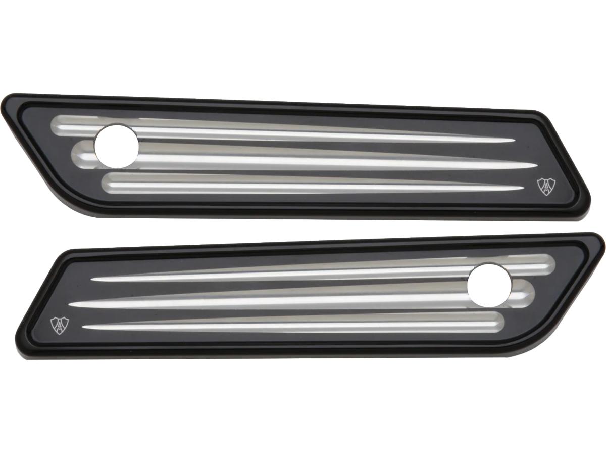 Arlen Ness Deep Cut Saddlebag Latch Covers Black Cut Anodized Arlen Ness Default Title