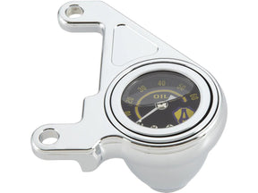 Arlen Ness Radius Oil Pressure Gauge Kit With Ness Logo, Chrome Chrome Arlen Ness