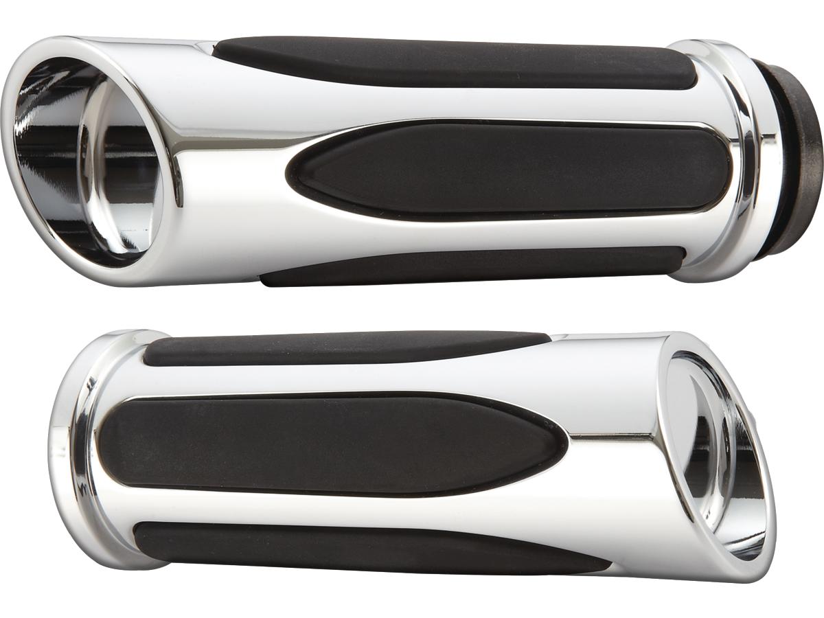 Arlen Ness Deep Cut Comfort Grips Chrome 1" Throttle Cables Arlen Ness Default Title