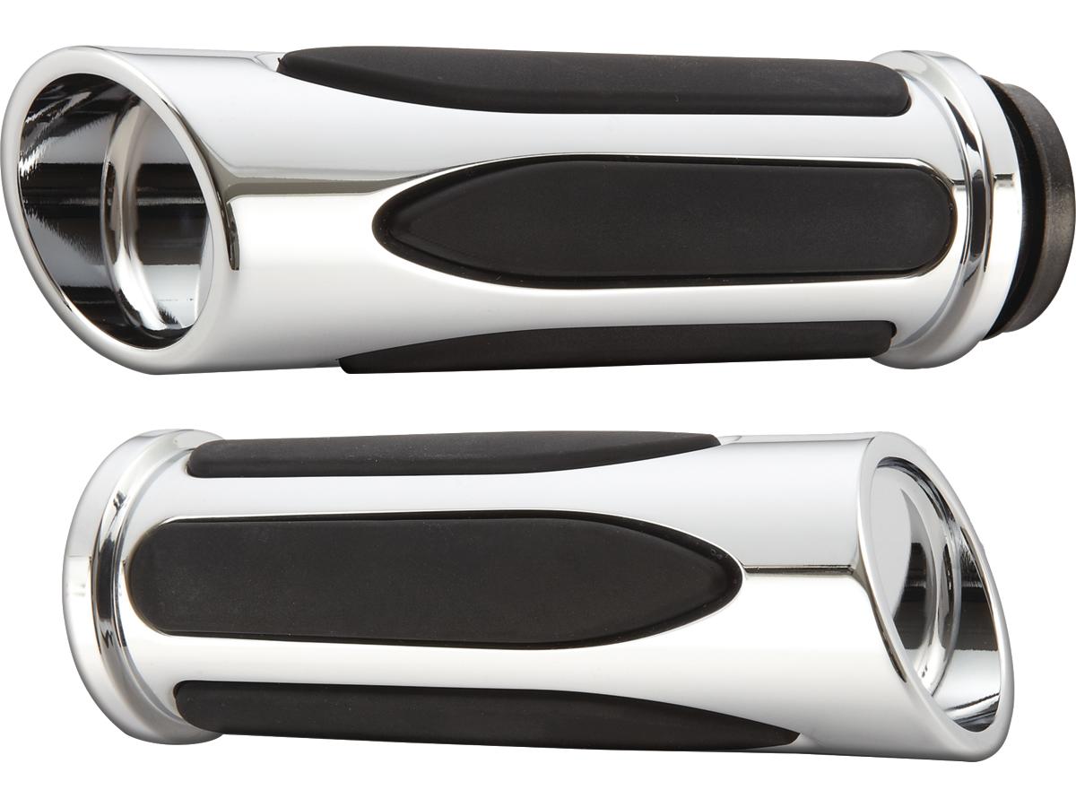 Arlen Ness Deep Cut Comfort Grips Chrome 1" Throttle By Wire Arlen Ness Default Title