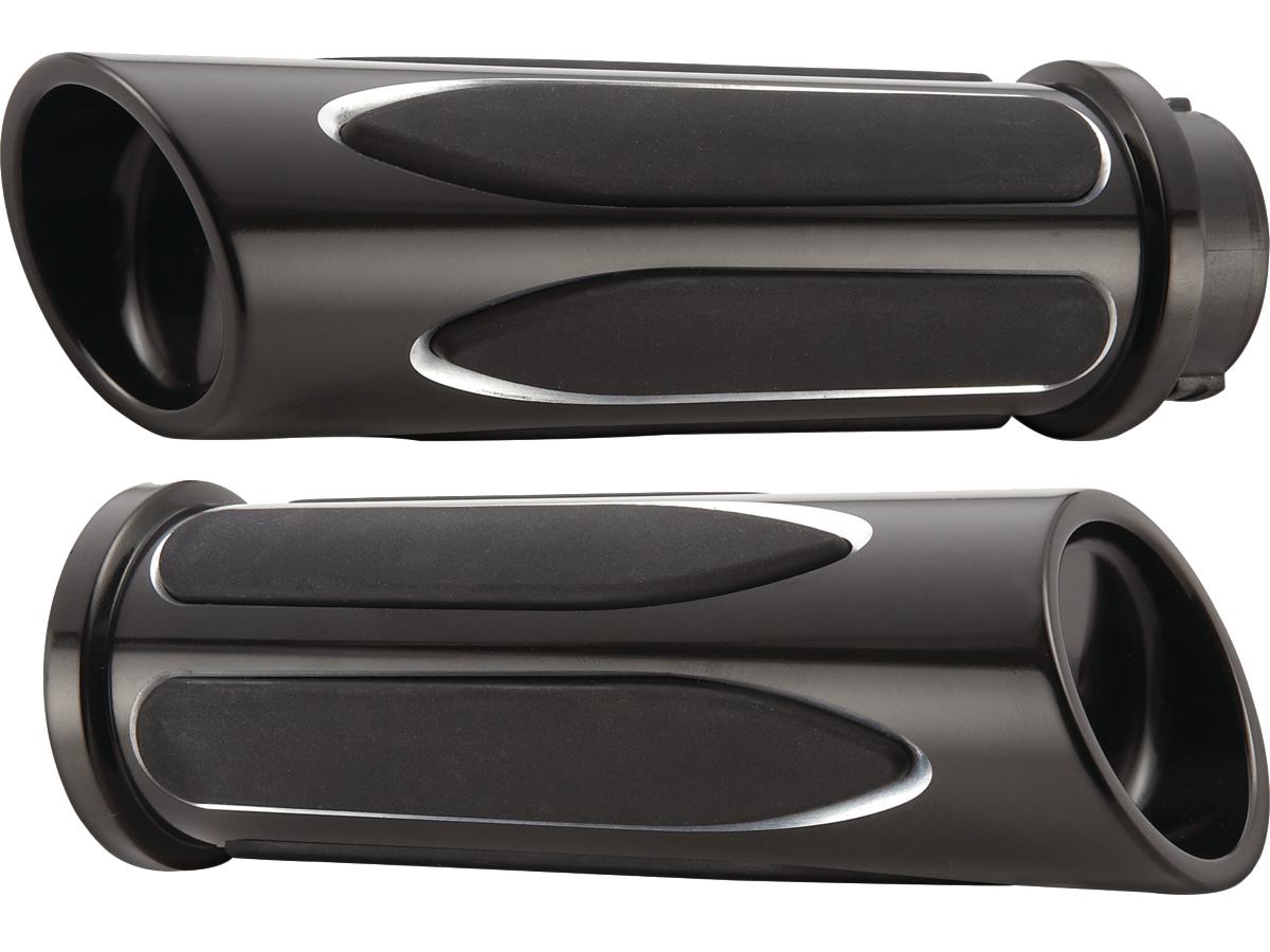 Arlen Ness Deep Cut Comfort Grips Black 1" Throttle By Wire Arlen Ness Default Title
