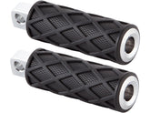 Arlen Ness Diamond Footpegs Black Rubber Peg, Chrome End Cap Male Mount Arlen Ness Default Title