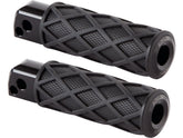 Arlen Ness Diamond Passenger Pegs Black Rubber Peg, Black End Cap Arlen Ness Default Title