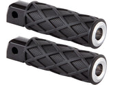 Arlen Ness Diamond Passenger Pegs Black Rubber Peg, Chrome End Cap Arlen Ness Default Title