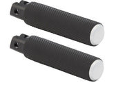 Arlen Ness Knurled Rubber Footpegs Black Rubber, Chrome Endcap Arlen Ness Default Title