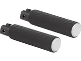 Arlen Ness Knurled Rubber Passenger Pegs Black Rubber, Chrome Endcap Arlen Ness Default Title