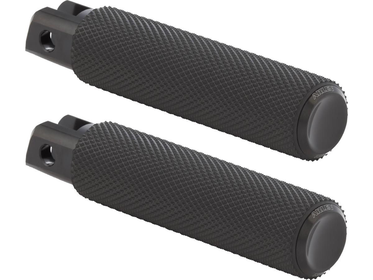 Arlen Ness Knurled Rubber Footpegs Black Rubber, Black Endcap Arlen Ness Default Title