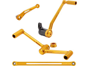 Arlen Ness Speedliner Brake And Shift Arm Control Kit With Heel/Toe Shifters Gold Anodized Arlen Ness Default Title