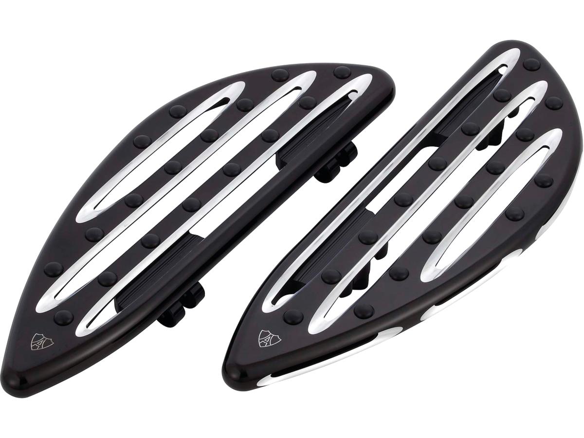 Arlen Ness Deep Cut Driver Floorboards Black Cut Anodized Arlen Ness Default Title