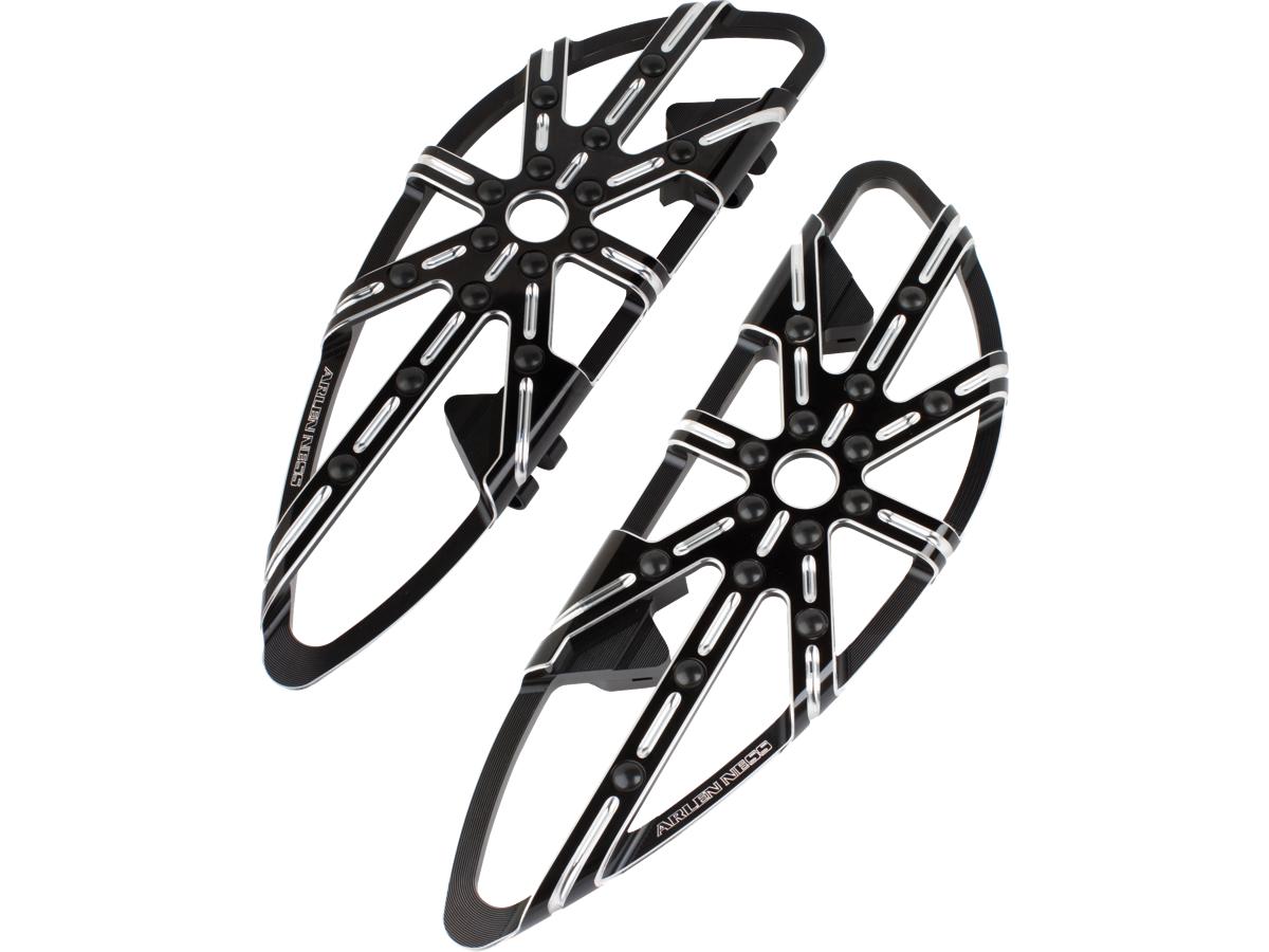 Arlen Ness 10 Gauge Driver Floorboards Black Cut Anodized Arlen Ness Default Title