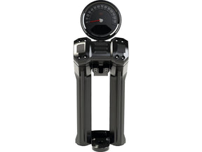 Ricks Motorcycles Club Style Pullback Riser Kit For Top Mount Round Speedometer 10" Height, 1 1/4" Clamp Diameter Black Anodized Ricks Motorcycles