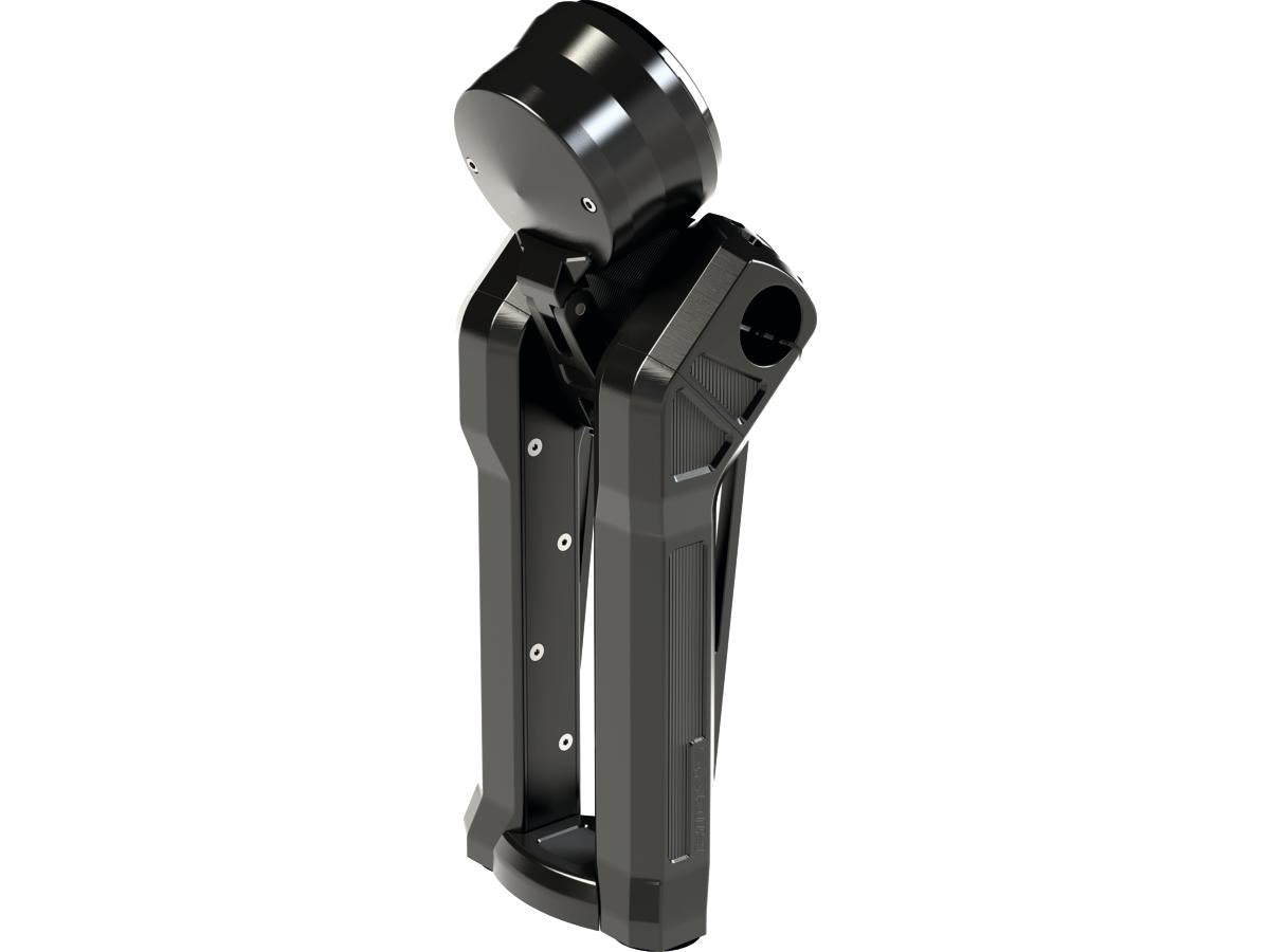 Ricks Motorcycles Club Style Pullback Riser Kit For Top Mount Round Speedometer 11,5" Height, 1 1/4" Clamp Diameter Black Anodized Ricks Motorcycles