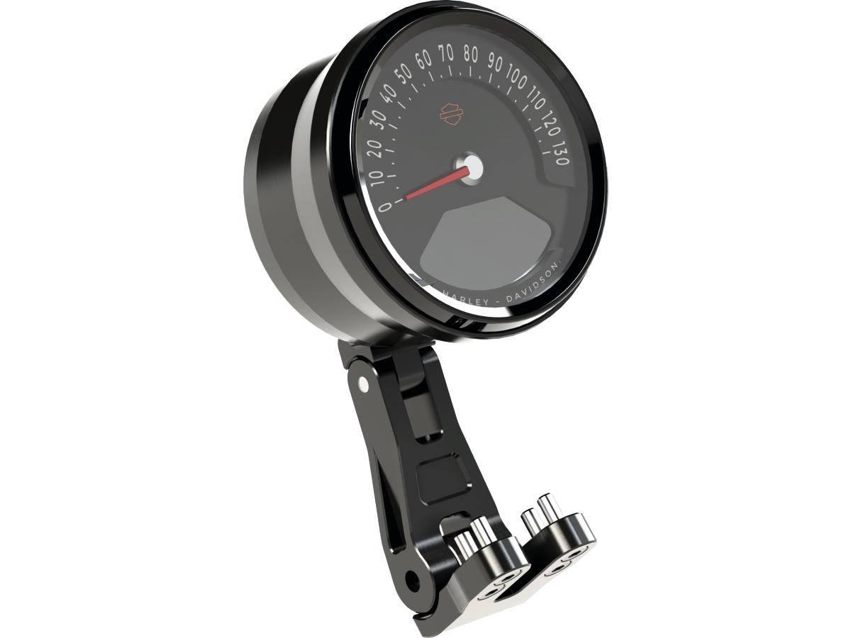 Ricks Motorcycles Bottom To Top Mount Round Speedometer Conversion Kit For Ricks Club Style Riser Kit Black Anodized Ricks Motorcycles