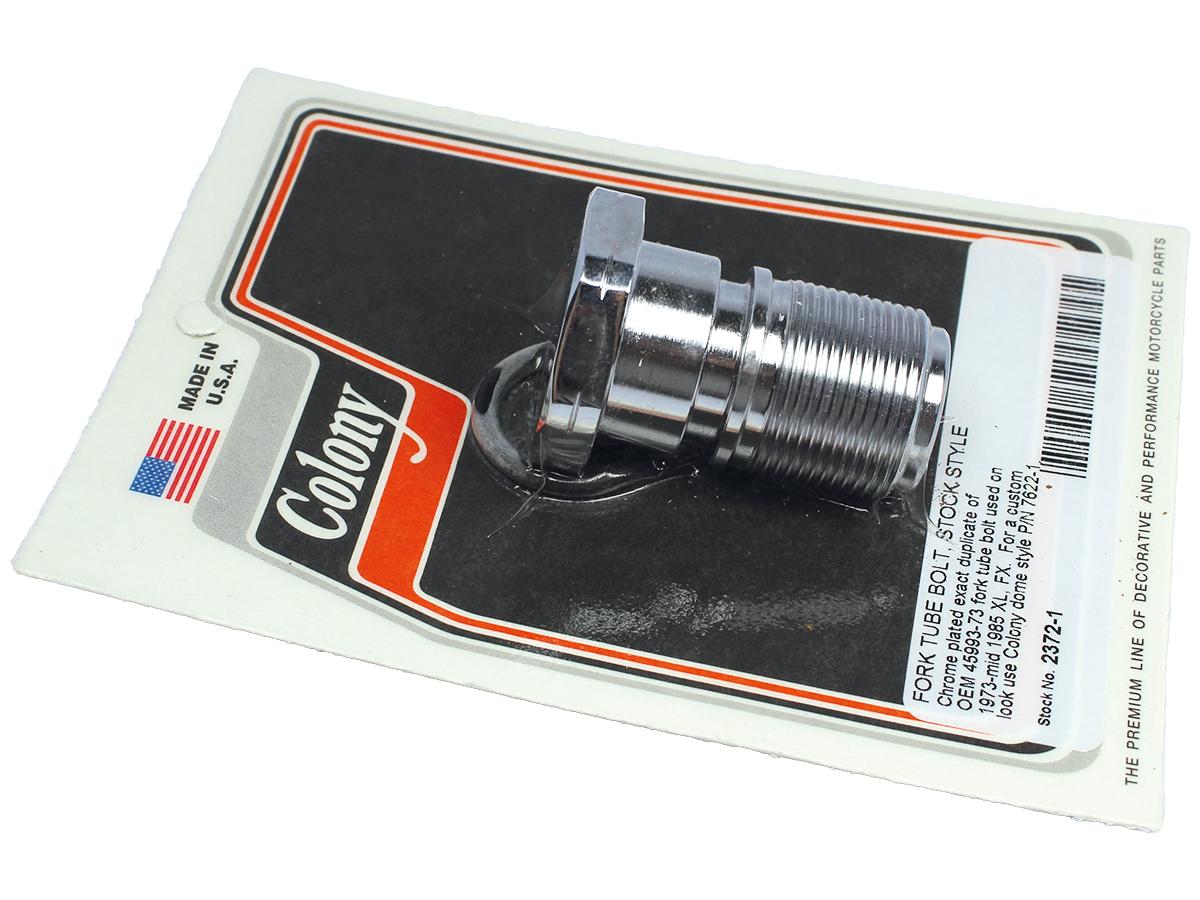 Colony Stock Style Fork Tube Cap With O Ring Chrome Colony Default Title