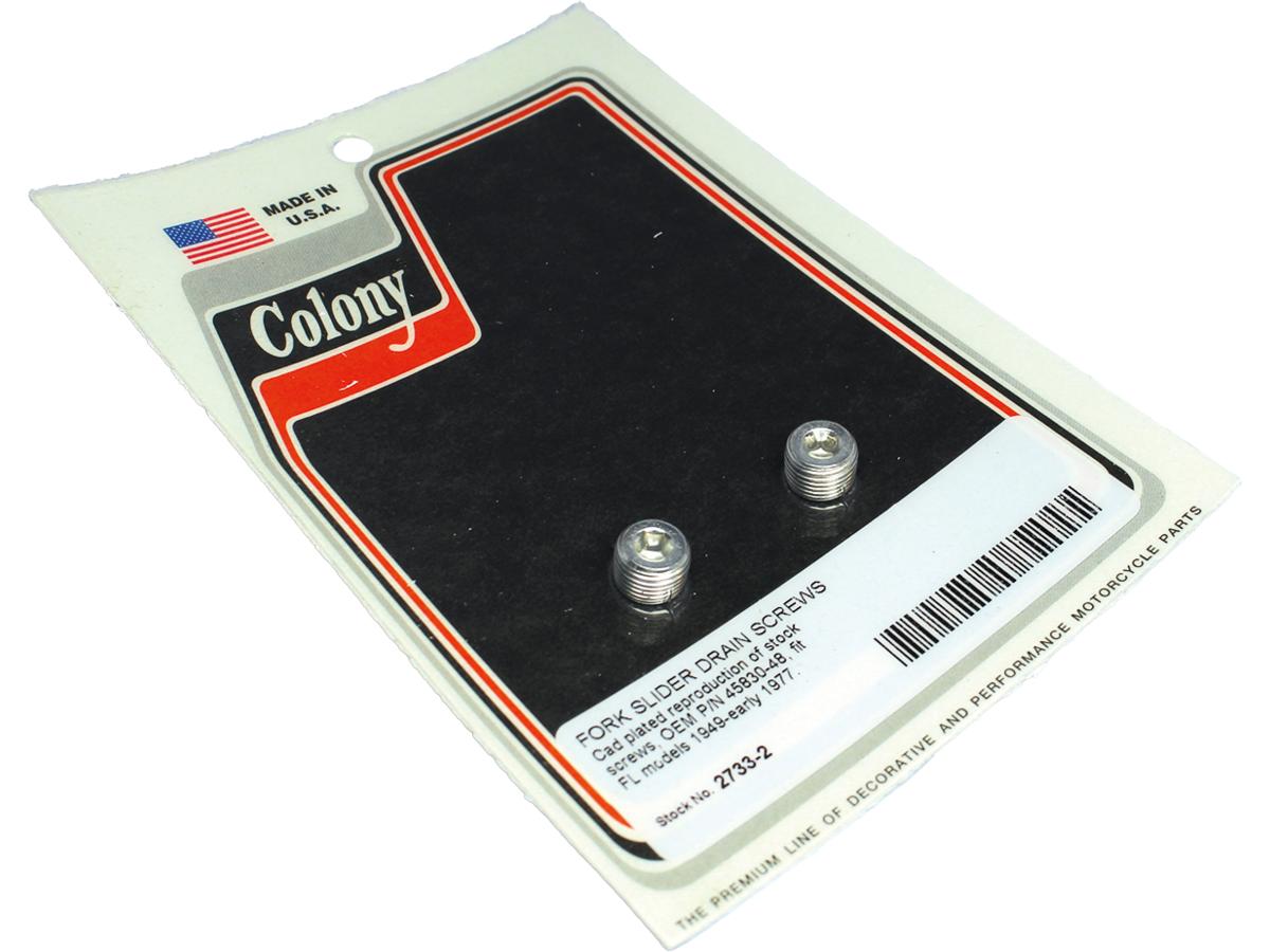 Colony Fork Slider Drain Plugs Cadmium Plated Colony Default Title