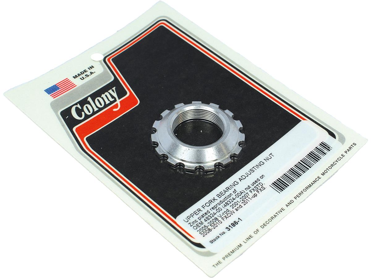 Colony Upper Fork Bearing Adjustment Nut Zinc Plated Colony Default Title