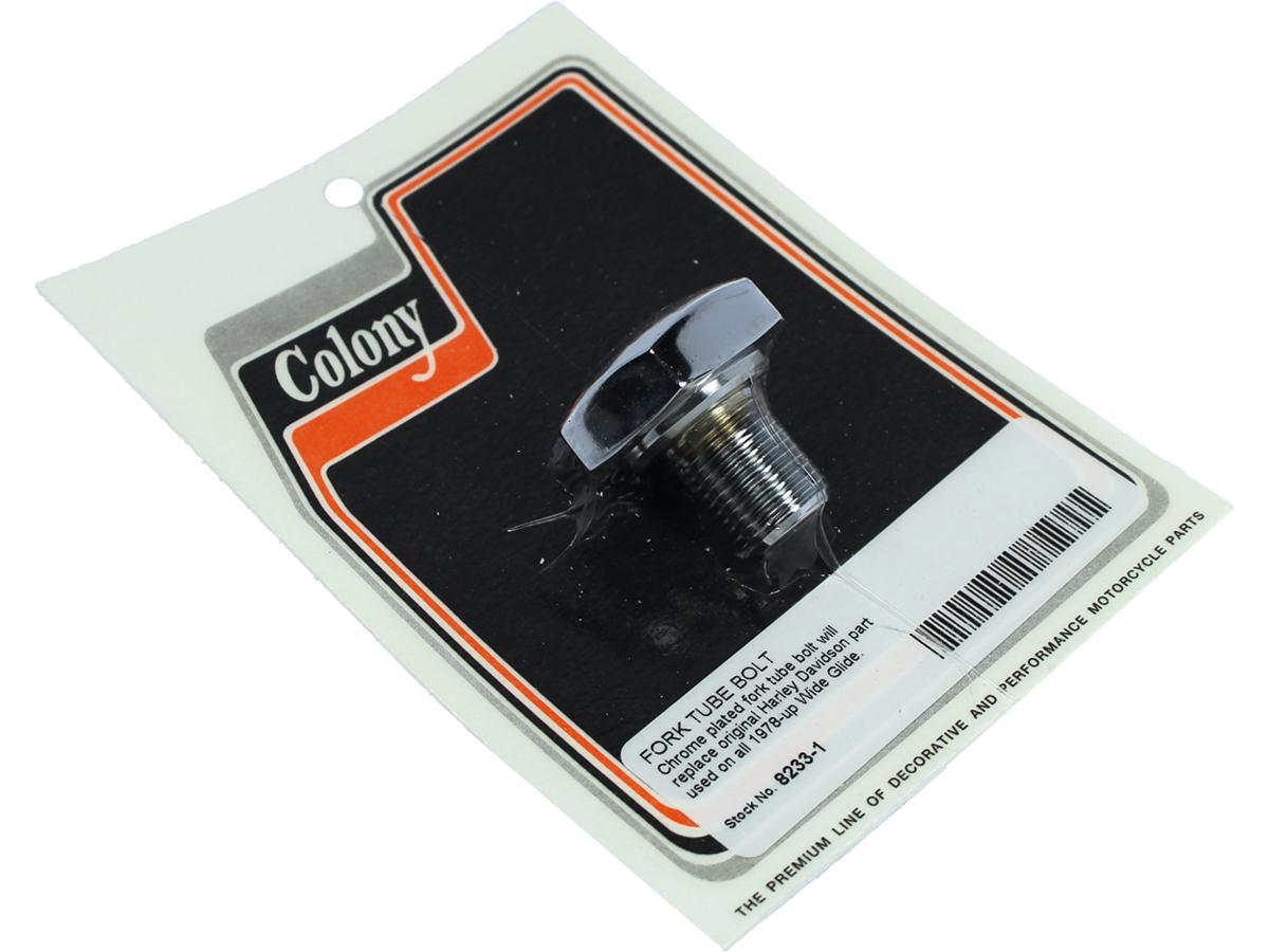 Colony Fork Tube Plug Upper Bracket Cap Non Vented Chrome Colony Default Title