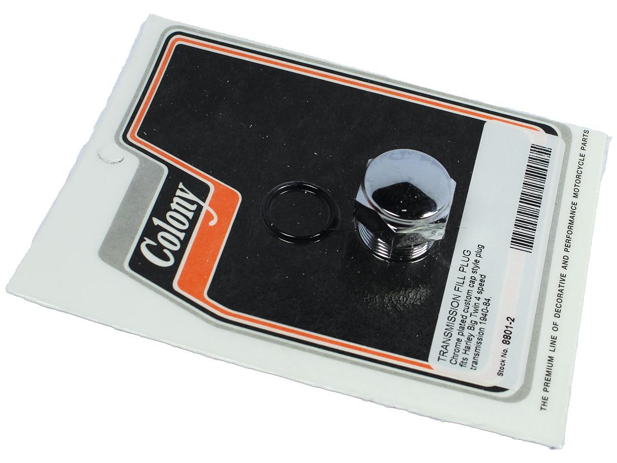 Colony Custom Transmission Filler Plug Cap Style, 4 Speed Chrome 7/8" 18 Colony Default Title
