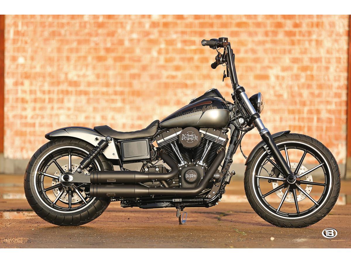 Thunderbike Rear Steel Fender For Twin Cam Dyna 260/18" Tire, With Taillight Raw Thunderbike