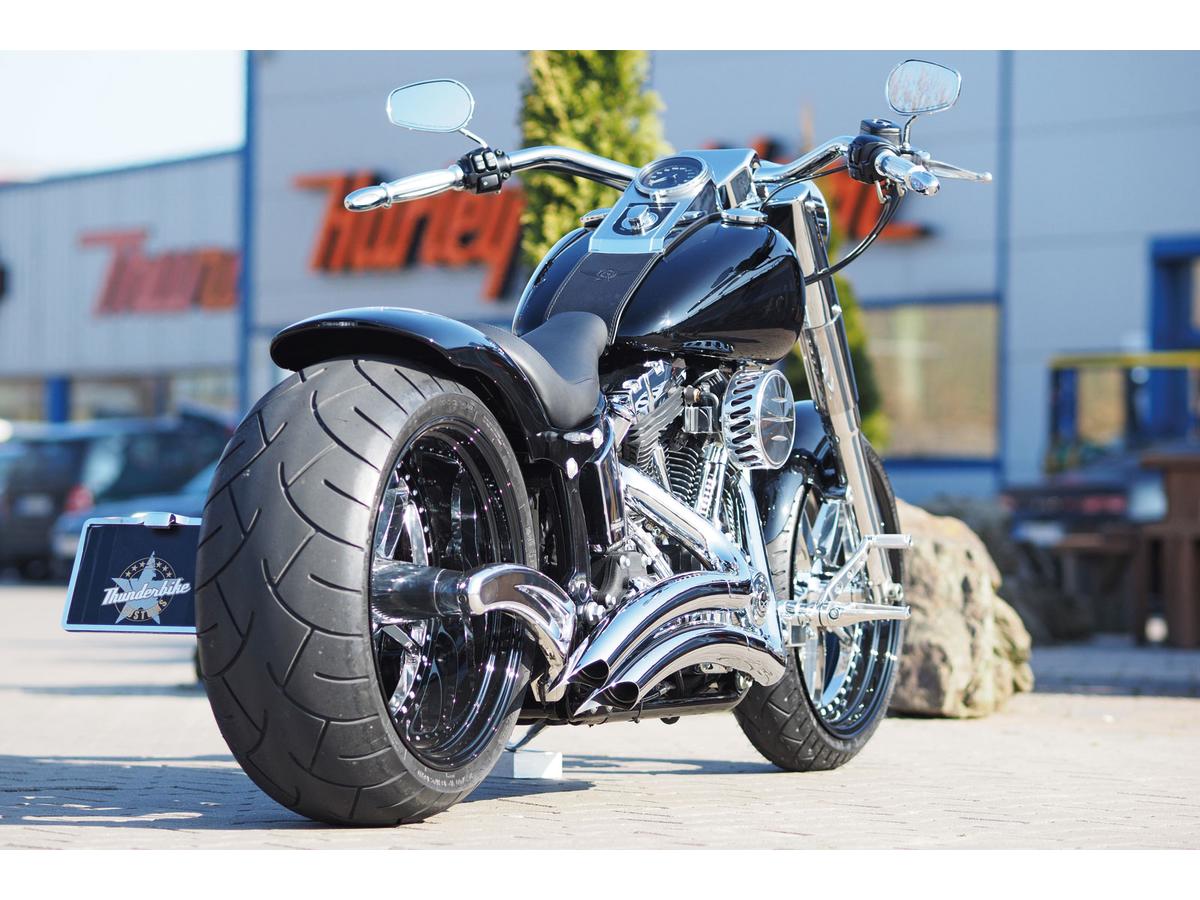 Thunderbike Rear Steel Fender For Twin Cam Softail (Narrow Frame) 200/18" Tire, With Taillight Raw Thunderbike