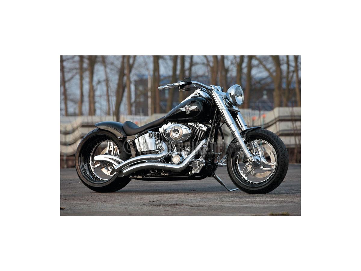 Thunderbike Rear Steel Fender For Twin Cam Softail (Narrow Frame) 260/18" Tire, No Lighting Raw Thunderbike