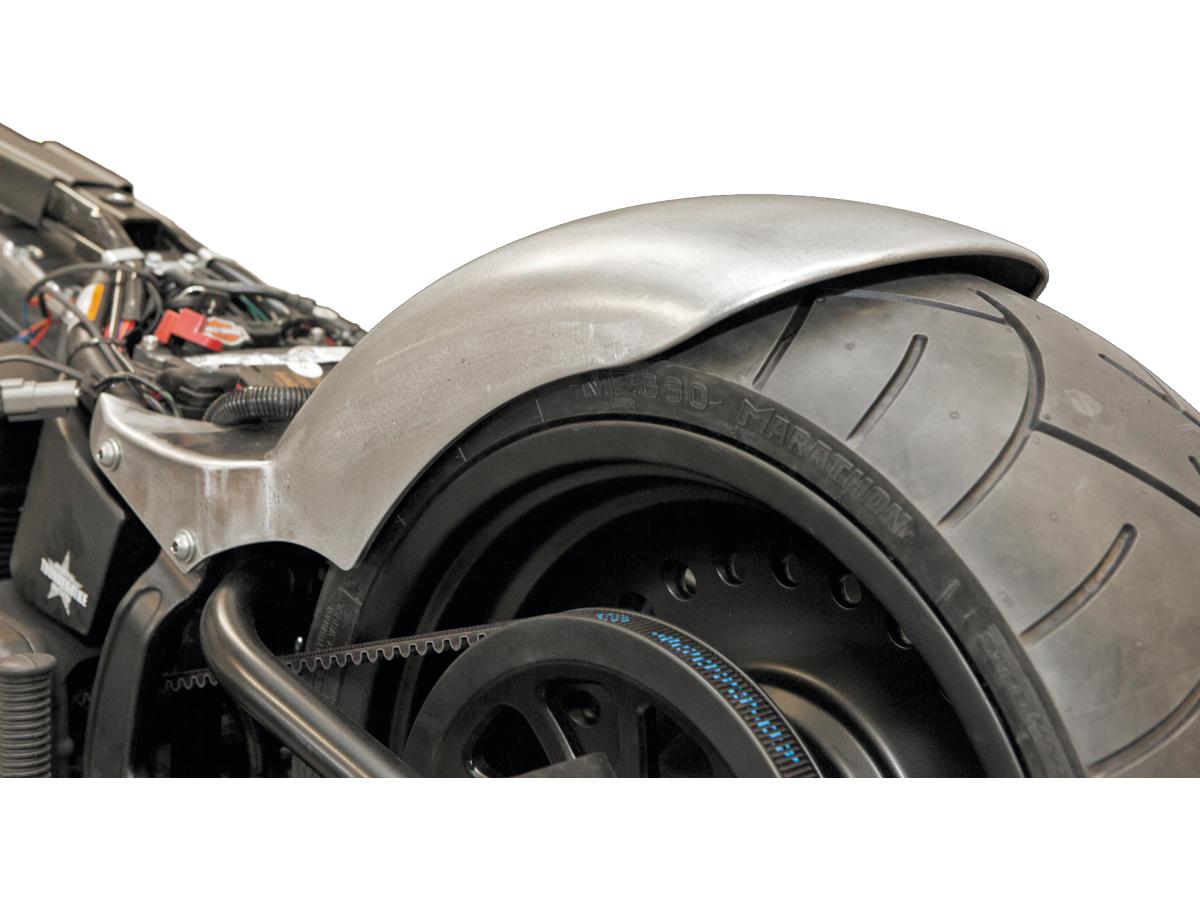 Thunderbike Rear Steel Fender For Twin Cam Softail (Narrow Frame) 260/18" Tire, No Lighting Raw Thunderbike