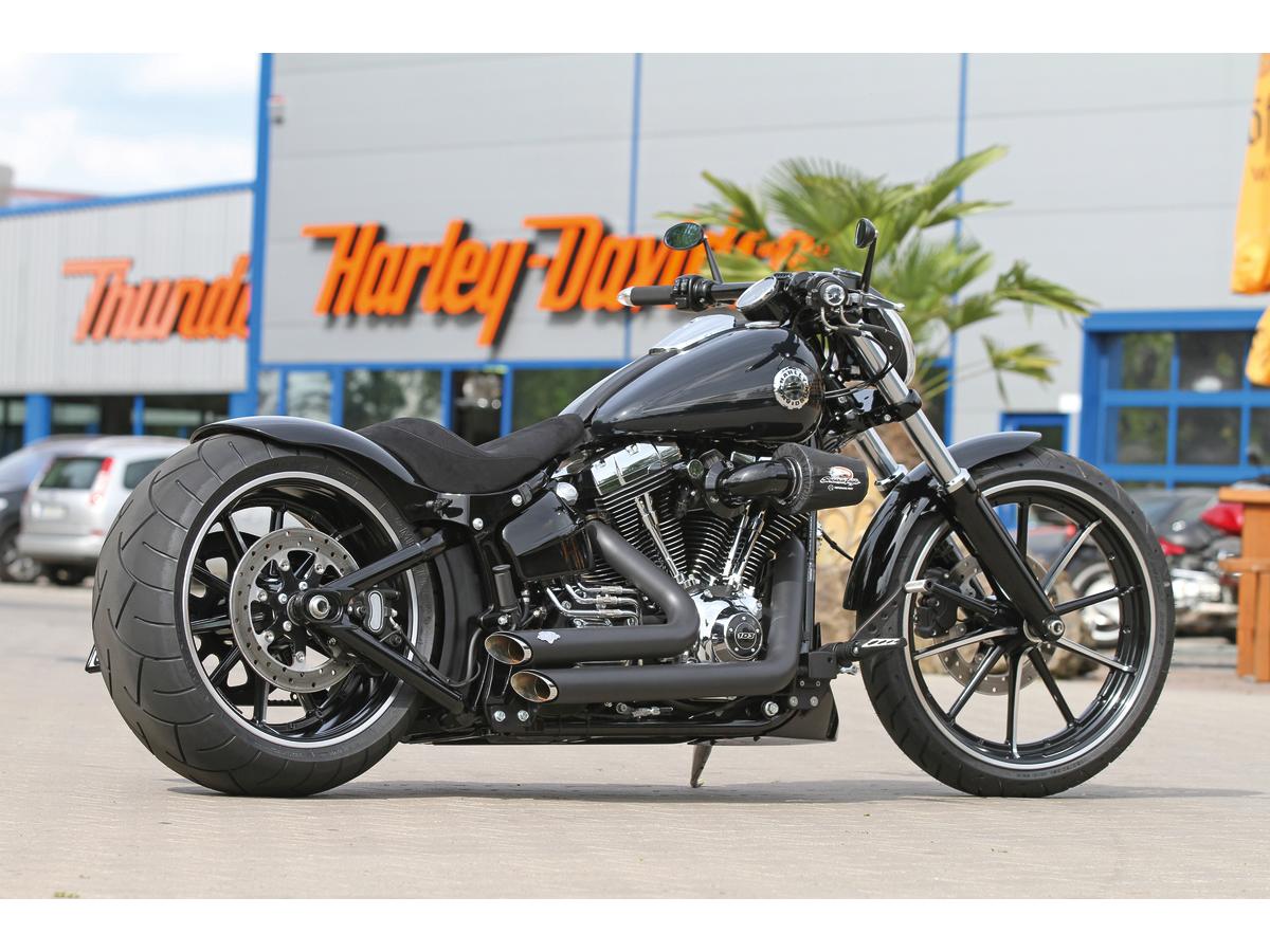 Thunderbike Rear Steel Fender For Twin Cam Softail (Wide Frame) 260/18" Tire, With Taillight Raw Thunderbike