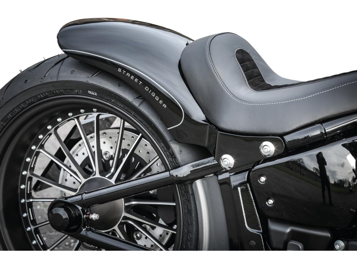 Thunderbike Rear Steel Fender For Milwaukee Eight Softail (Narrow Frame) 200/18" Tire, With Taillight Raw Thunderbike