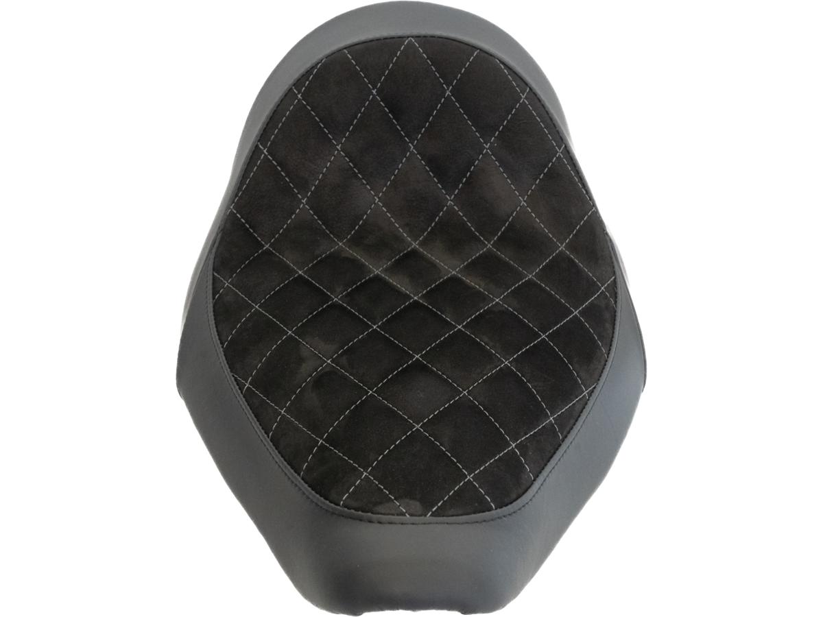 Thunderbike Nubuk Leather Solo Seat Diamond Stitch, For Thunderbike Steel Fender 260/18" And Oe Tank Black Thunderbike