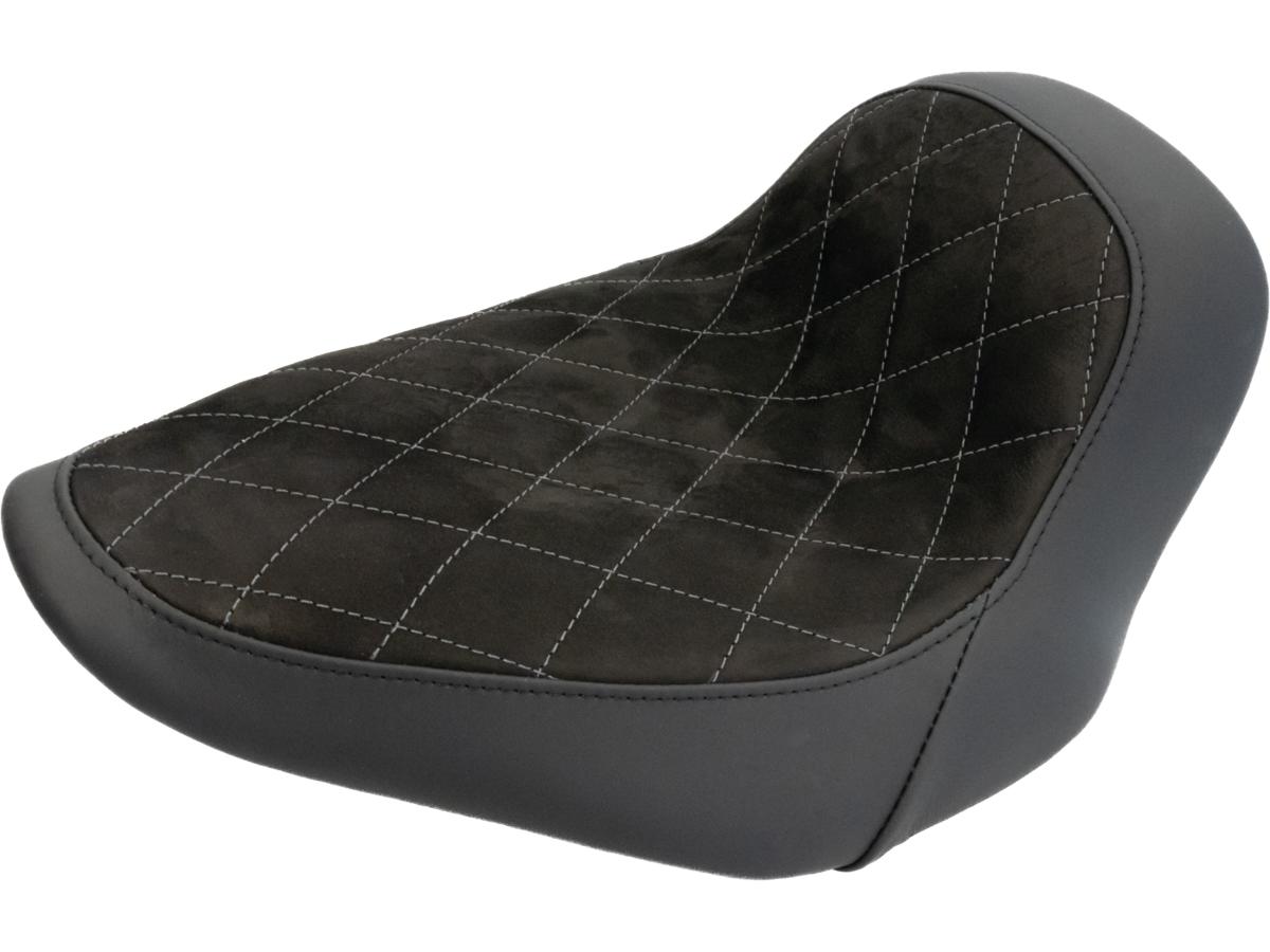 Thunderbike Nubuk Leather Solo Seat Diamond Stitch, For Thunderbike Steel Fender 200/18" And Oe Tank (Narrow Frame Models) Black Thunderbike Default Title