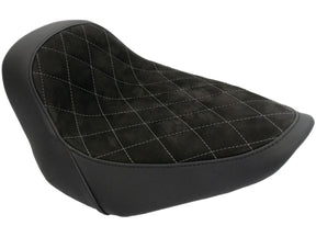 Thunderbike Nubuk Leather Solo Seat Diamond Stitch, For Thunderbike Steel Fender 200/18" And Oe Tank (Narrow Frame Models) Black Thunderbike