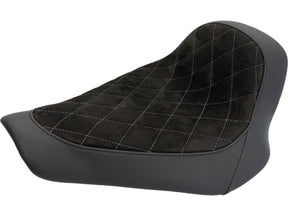 Thunderbike Nubuk Leather Solo Seat Diamond Stitch, For Thunderbike Steel Fender 260/18" And Oe Tank Black Thunderbike