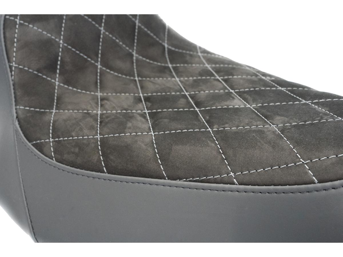 Thunderbike Nubuk Leather Solo Seat Diamond Stitch, For Thunderbike Steel Fender 260/18" And Oe Tank Black Thunderbike