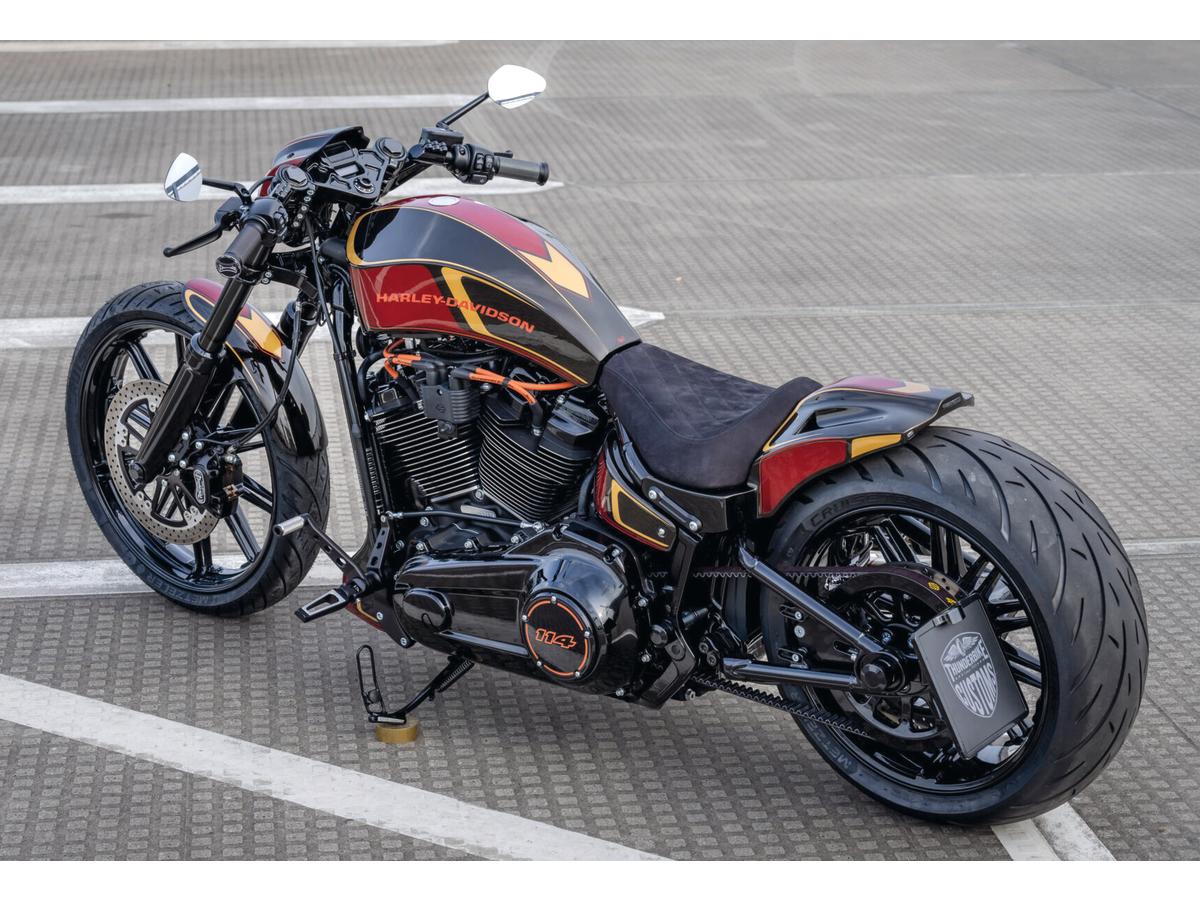 Thunderbike Vinyl Leather Solo Seat Diamond Stitch, For Thunderbike Gp Style Fender 260/18"And Gp Style Tank Black Thunderbike