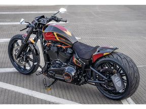 Thunderbike Vinyl Leather Solo Seat Diamond Stitch, For Thunderbike Gp Style Fender 260/18"And Gp Style Tank Black Thunderbike