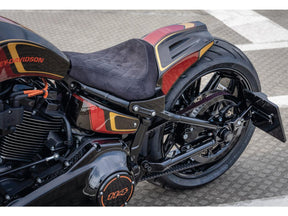 Thunderbike Vinyl Leather Solo Seat Diamond Stitch, For Thunderbike Gp Style Fender 260/18"And Gp Style Tank Black Thunderbike