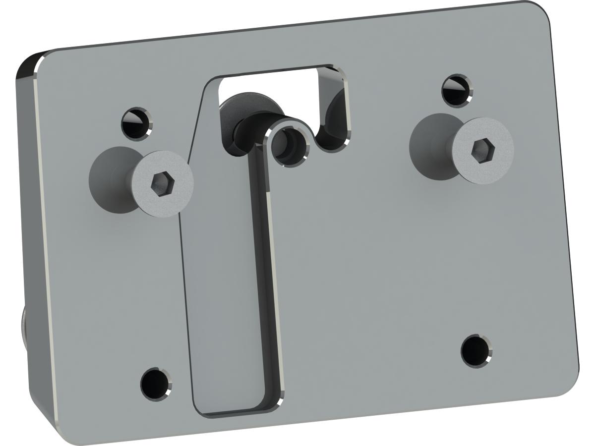 Thunderbike Mid Mount License Plate Base Plate Adapter Aluminium Polished Thunderbike