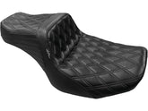 Le Pera Tailwhip Seat Double Diamond, Driver Seating: 12.5" Wide, Passenger Seating 7,5" Wide Black Vinyl Le Pera Default Title