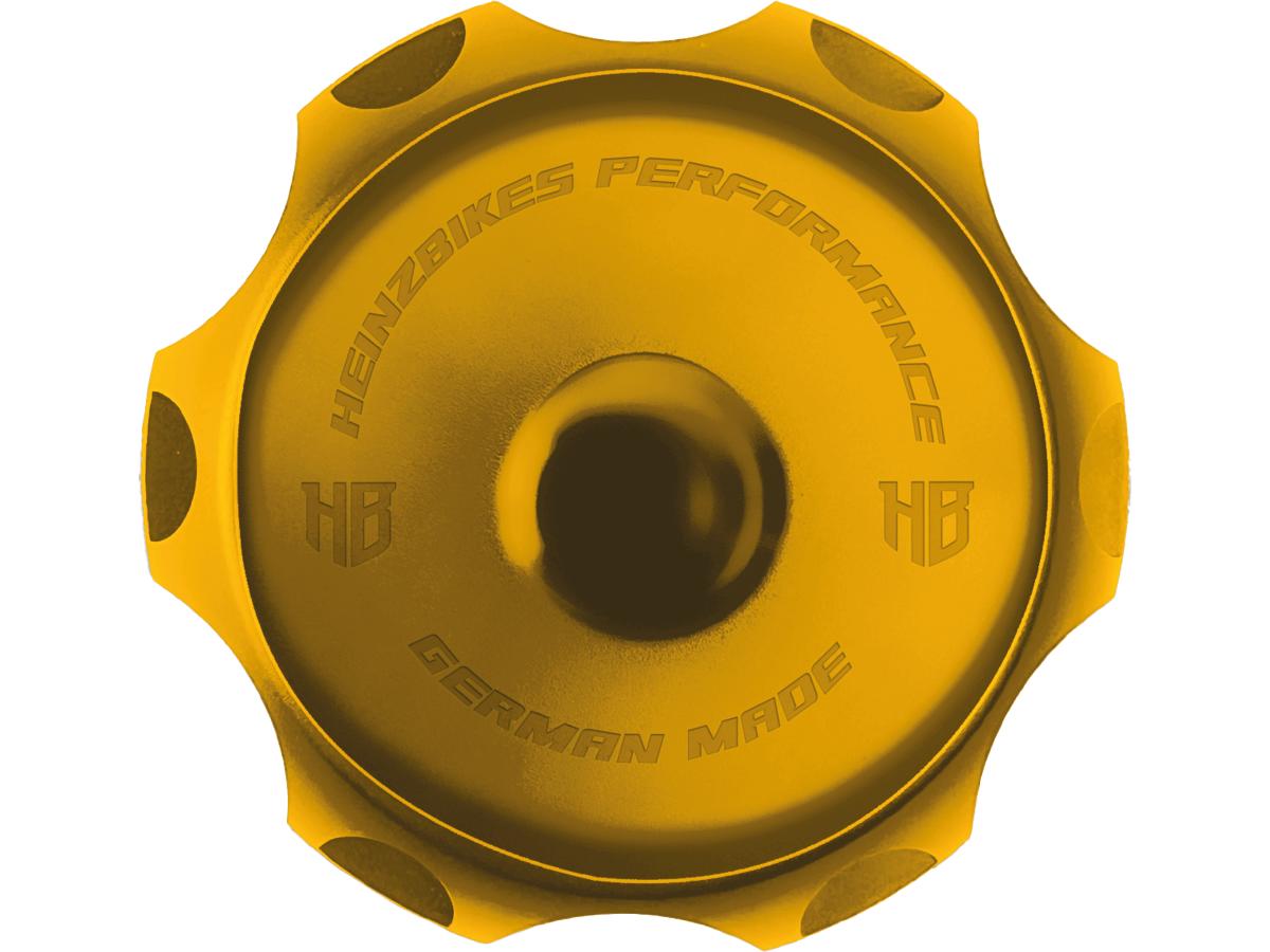 Heinz Bikes Performance Vented Gas Cap Gold Anodized Heinz Bikes