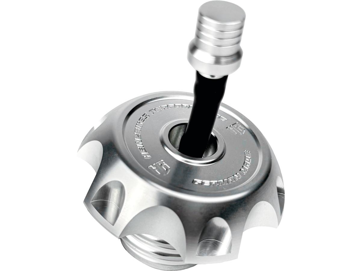 Heinz Bikes Performance Vented Gas Cap Silver Anodized Heinz Bikes