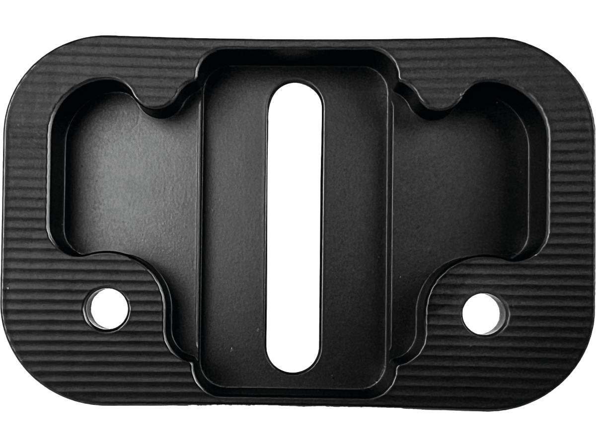 Heinz Bikes Mid Mount License Plate Adapter Black Anodized Heinz Bikes