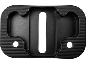 Heinz Bikes Mid Mount License Plate Adapter Black Anodized Heinz Bikes
