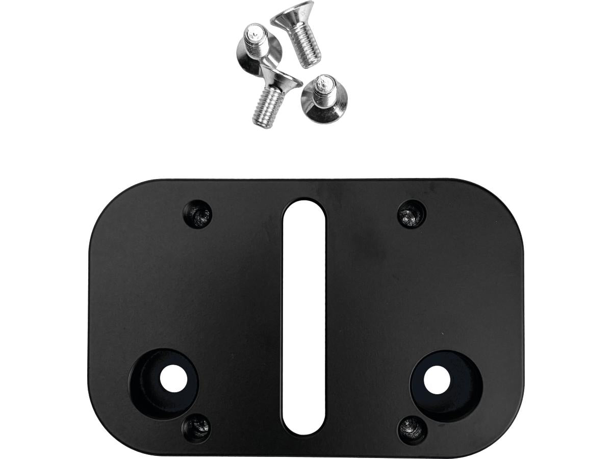 Heinz Bikes Mid Mount License Plate Adapter Black Anodized Heinz Bikes
