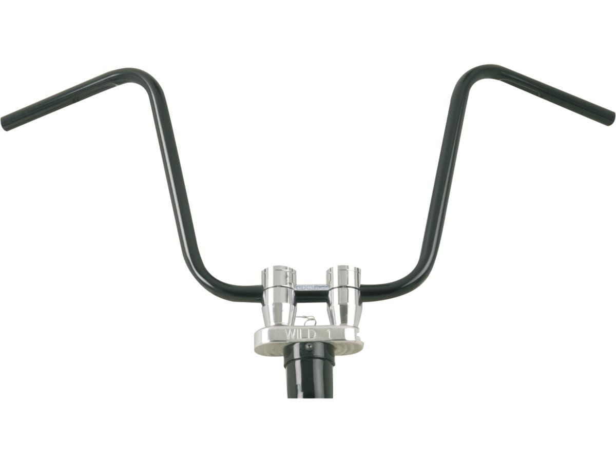 Fehling 400 Ape Hanger Handlebar Dimpled 3 Hole Black Powder Coated 1" Throttle By Wire Fehling Default Title