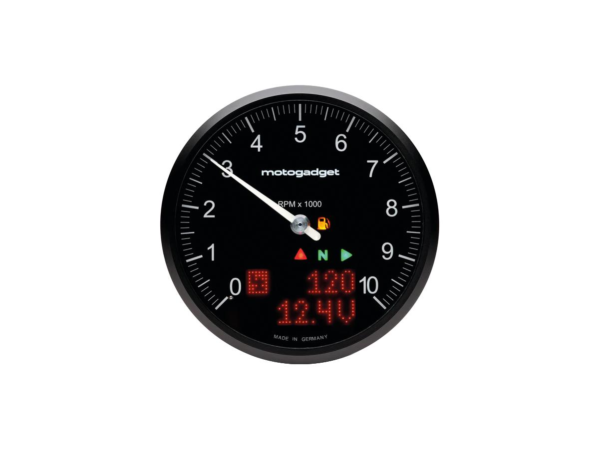Motogadget Motoscope Chronoclassic 2.0 Instrument Scale: 10.000 Rpm; Black Anodized Bezel 80 Mm Motogadget