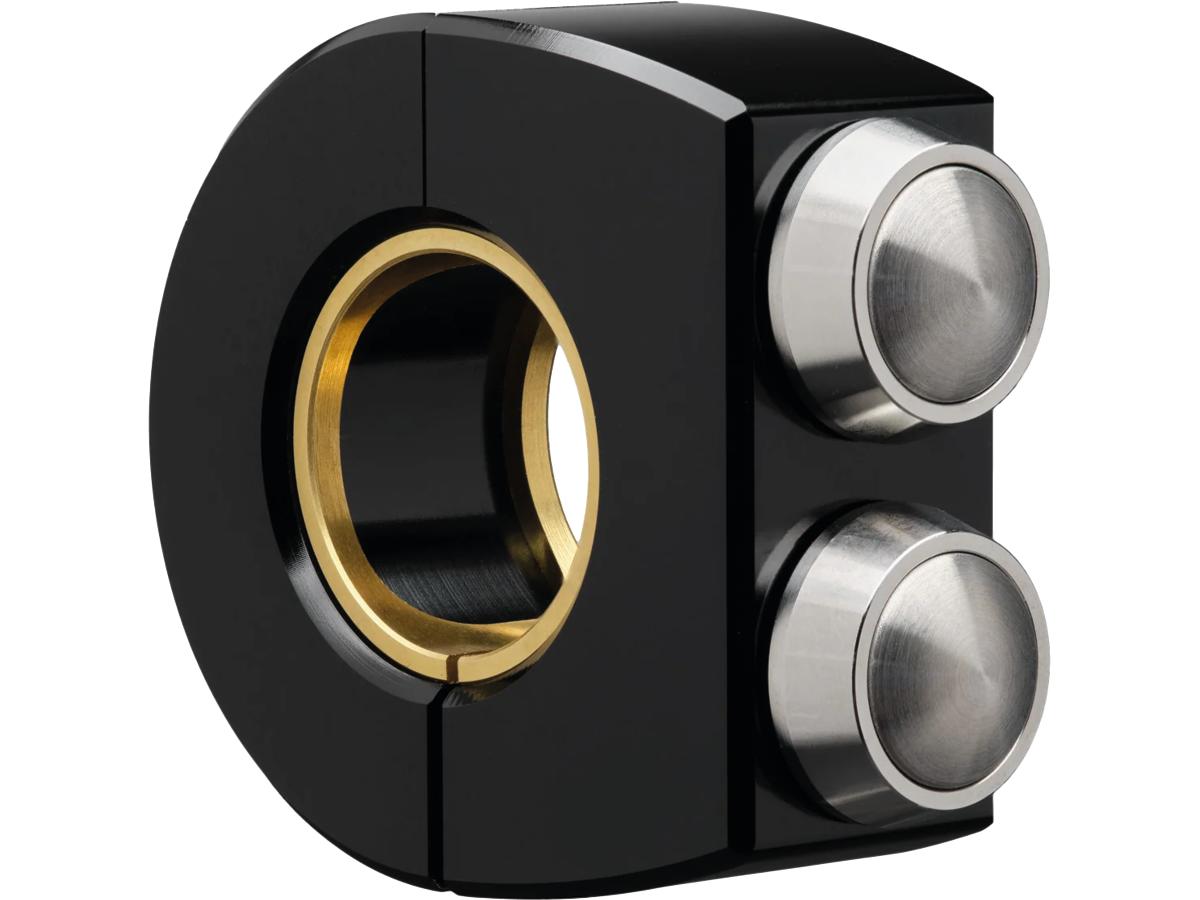 Motogadget Mo.Switch Push Button Clamp For 1" Or 7/8" Handlebars 2 Va Button Gloss Black Anodized Motogadget Default Title