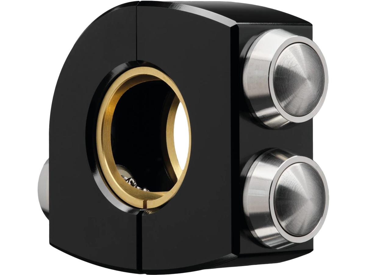 Motogadget Mo.Switch Push Button Clamp For 1" Or 7/8" Handlebars 3 Va Button Gloss Black Anodized Motogadget Default Title