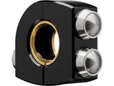 Motogadget Mo.Switch Push Button Clamp For 1" Or 7/8" Handlebars 3 Va Button Gloss Black Anodized Motogadget Default Title