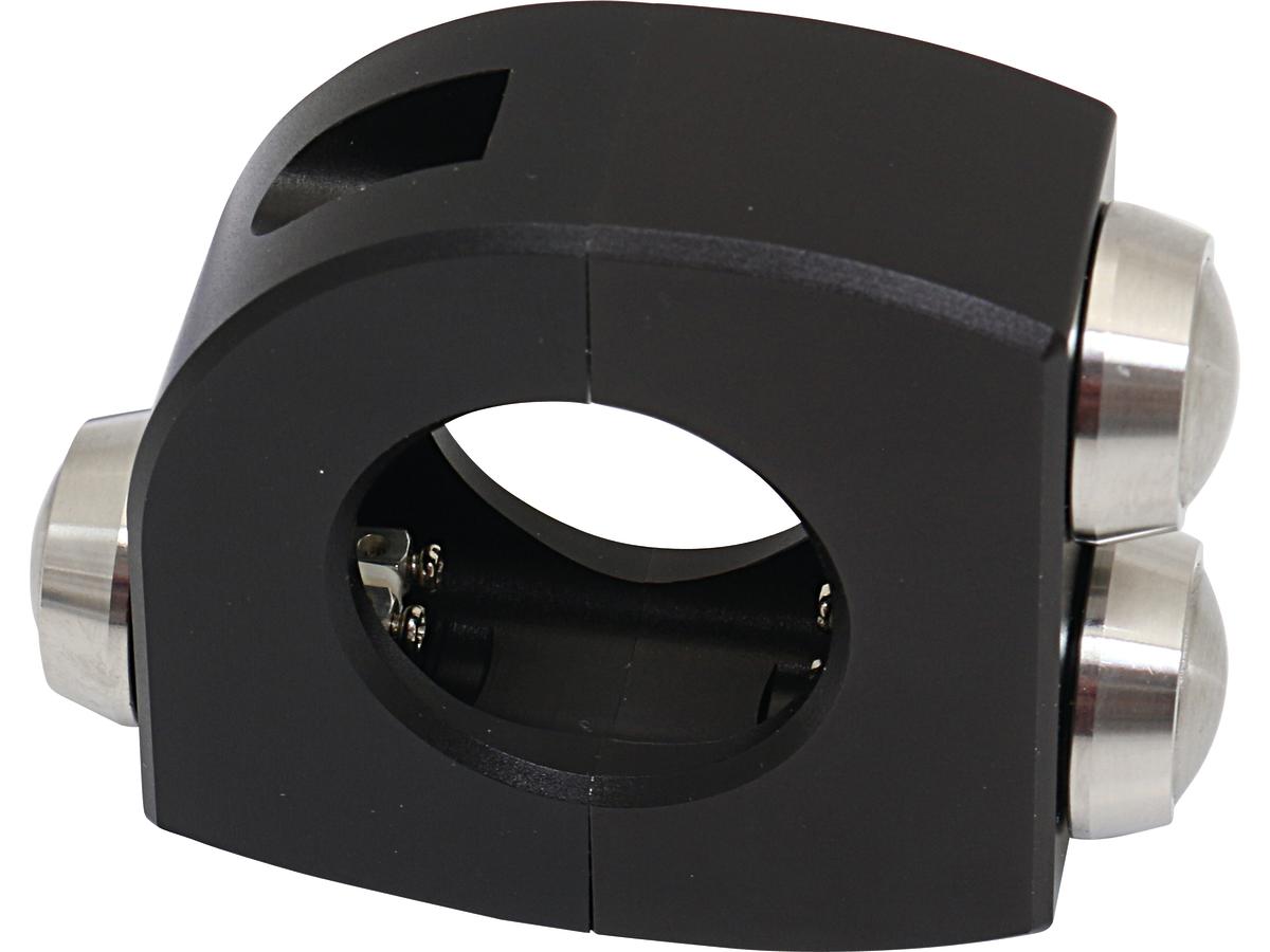 Motogadget Mo.Switch Push Button Clamp For 1" Or 7/8" Handlebars 3 Va Button Gloss Black Anodized Motogadget